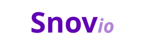 Logotipo roxo e lilás da Snov.io, plataforma de extração de dados comerciais e geração de leads B2B, usada para prospecção de clientes, e-mail marketing e automação de vendas.